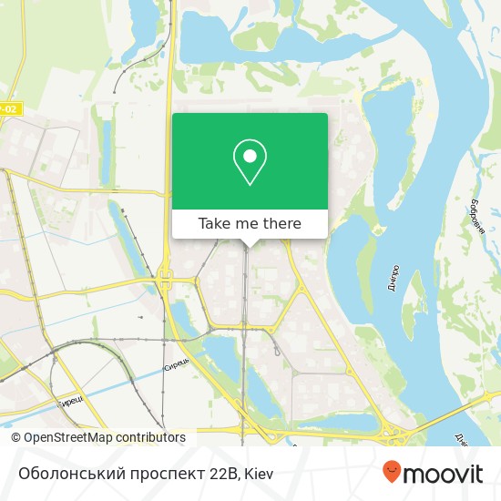 Оболонський проспект 22В map