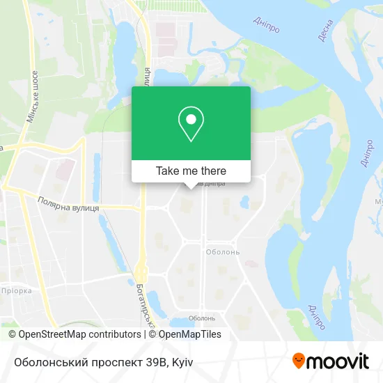 Оболонський проспект 39В map