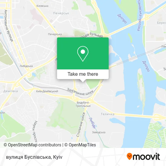 Карта вулиця Буслівська