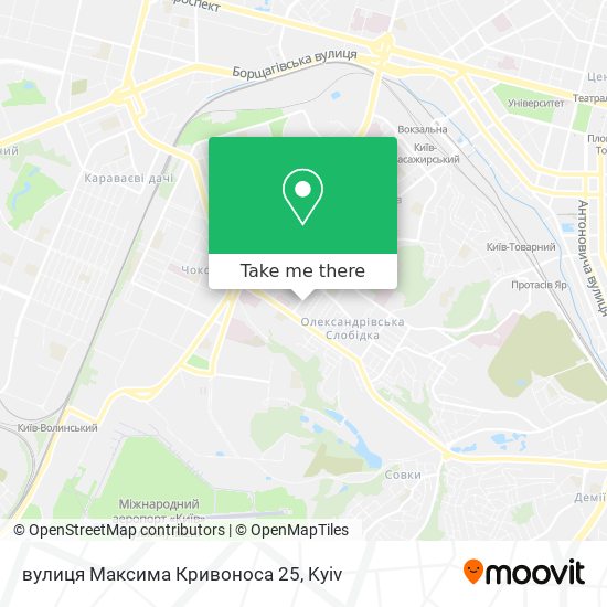 Карта вулиця Максима Кривоноса 25