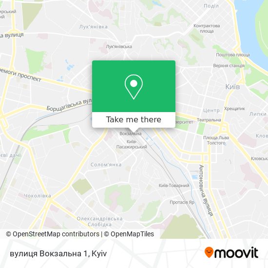 вулиця Вокзальна 1 map