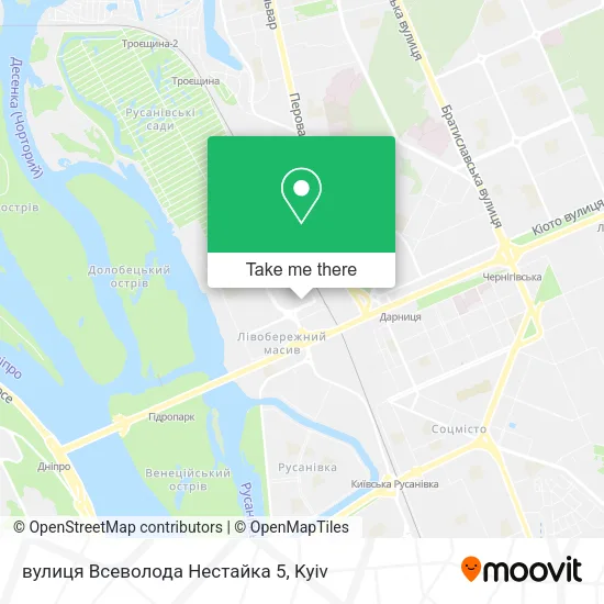Карта вулиця Всеволода Нестайка 5