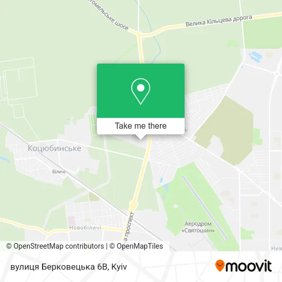 Карта вулиця Берковецька 6B