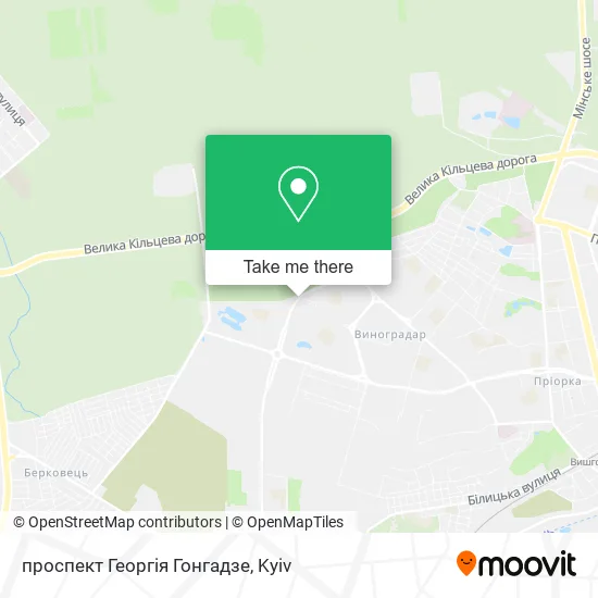 Карта проспект Георгія Гонгадзе