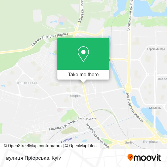 Карта вулиця Пріорська