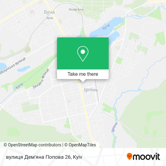 Карта вулиця Дем'яна Попова 26