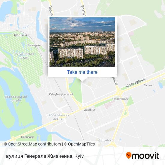вулиця Генерала Жмаченка map