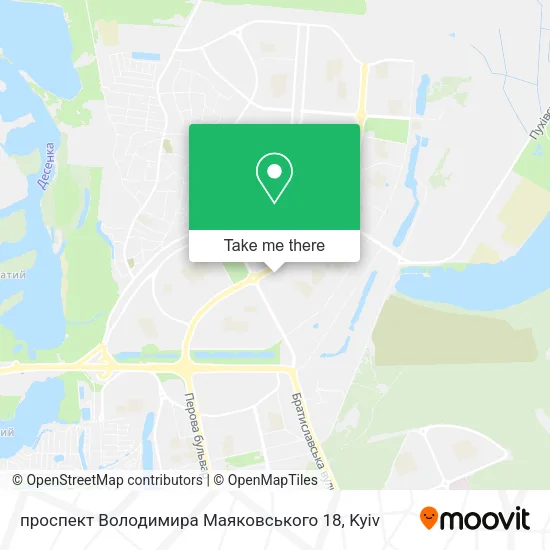 Карта проспект Володимира Маяковського 18