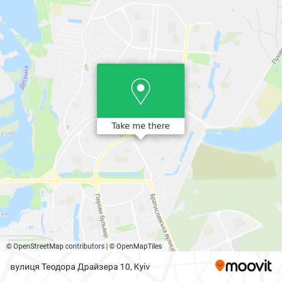 вулиця Теодора Драйзера 10 map