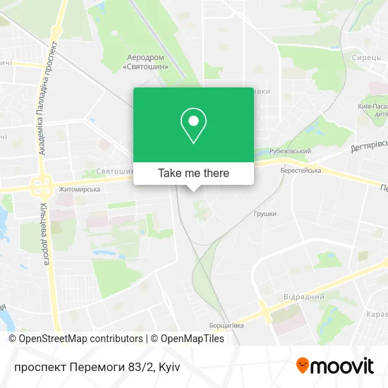 Карта проспект Перемоги 83/2