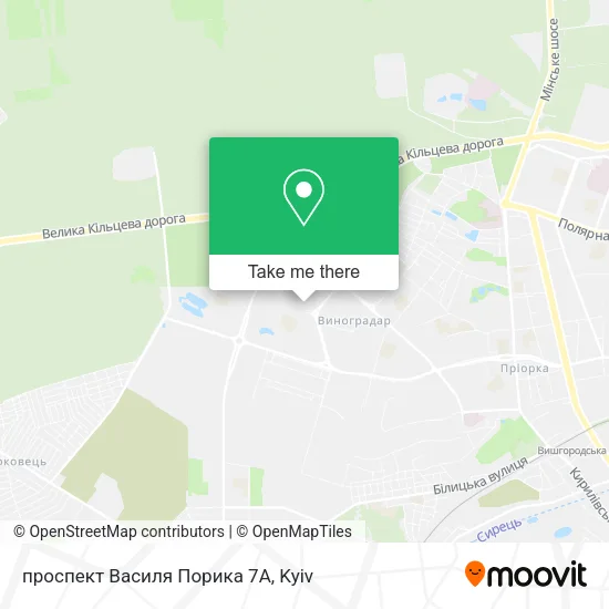 Карта проспект Василя Порика 7А