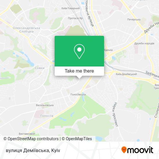 Карта вулиця Деміївська