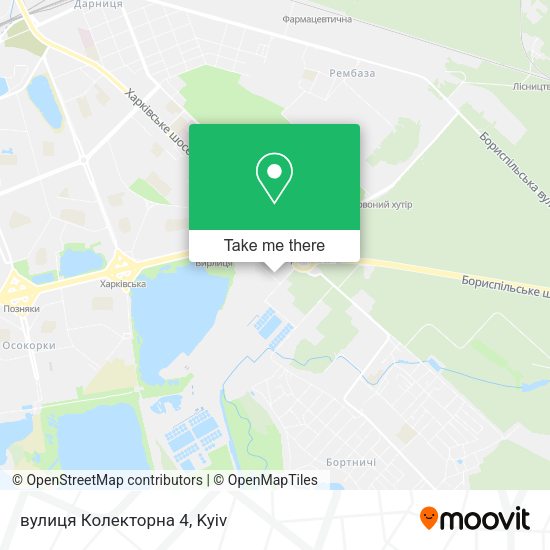 Карта вулиця Колекторна 4