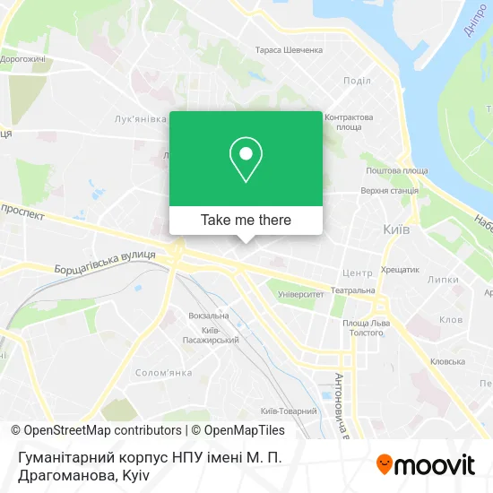 Карта Гуманітарний корпус НПУ імені М. П. Драгоманова