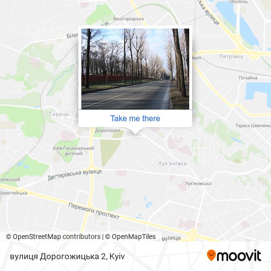 вулиця Дорогожицька 2 map
