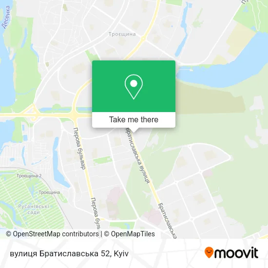 Карта вулиця Братиславська 52