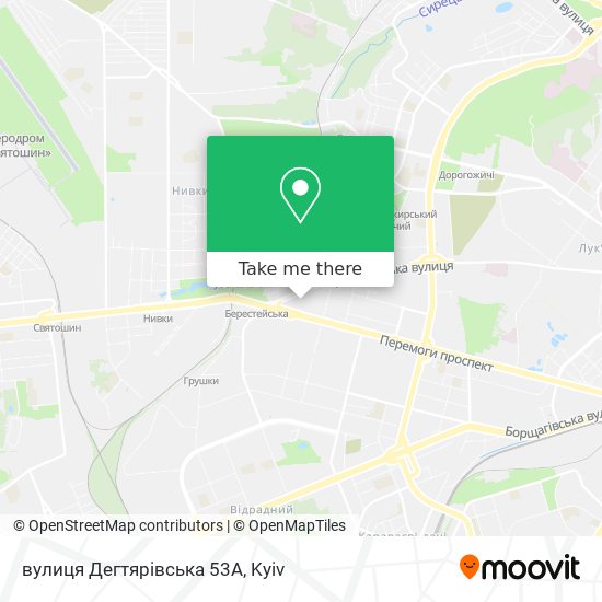 Карта вулиця Дегтярівська 53А