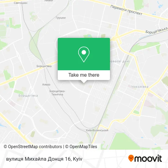 Карта вулиця Михайла Донця 16