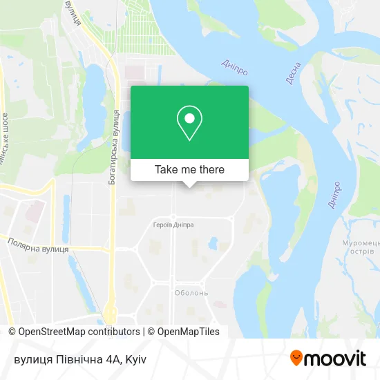 Карта вулиця Північна 4А