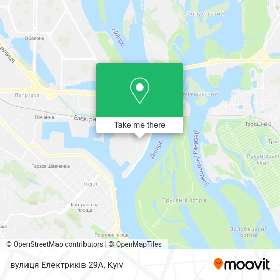 Карта вулиця Електриків 29А