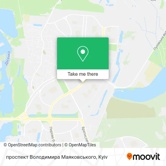 Карта проспект Володимира Маяковського