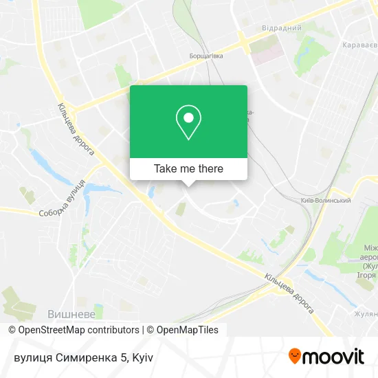 Карта вулиця Симиренка 5