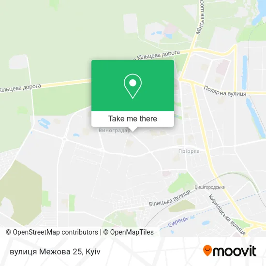 Карта вулиця Межова 25