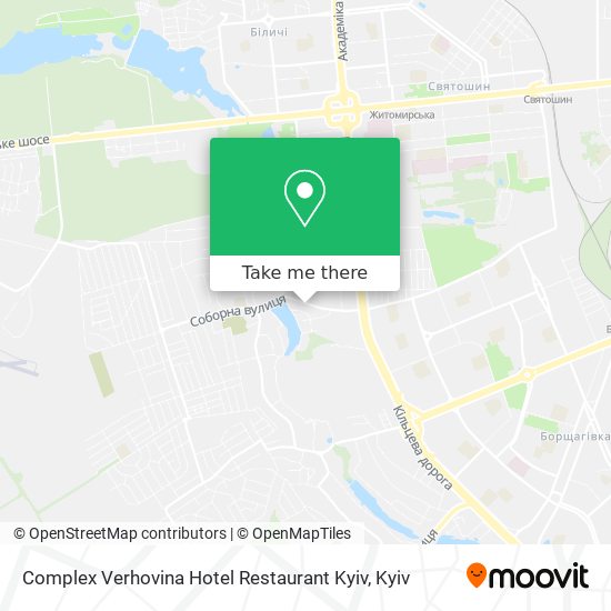 Карта Complex Verhovina Hotel Restaurant Kyiv