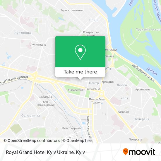 Royal Grand Hotel Kyiv Ukraine map