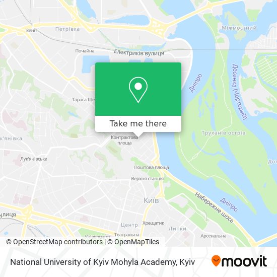 Карта National University of Kyiv Mohyla Academy