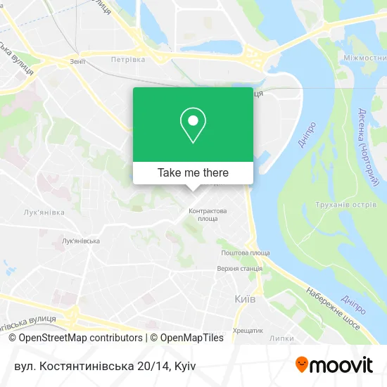 Карта вул. Костянтинівська 20/14