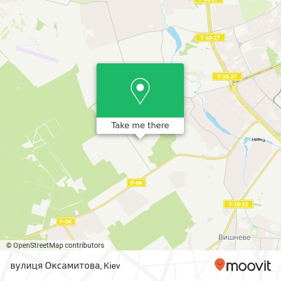 Карта вулиця Оксамитова