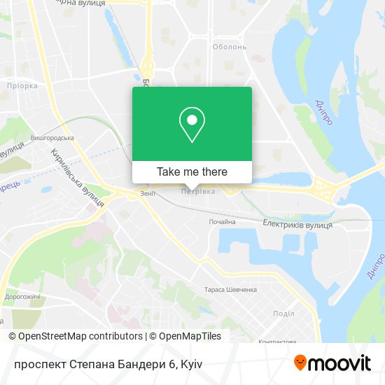 Карта проспект Степана Бандери 6