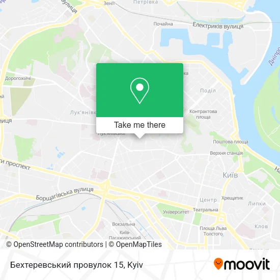 Карта Бехтеревський провулок 15