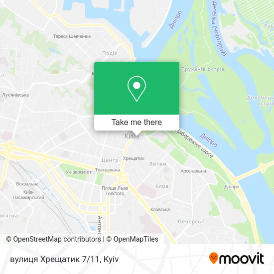 Карта вулиця Хрещатик 7/11