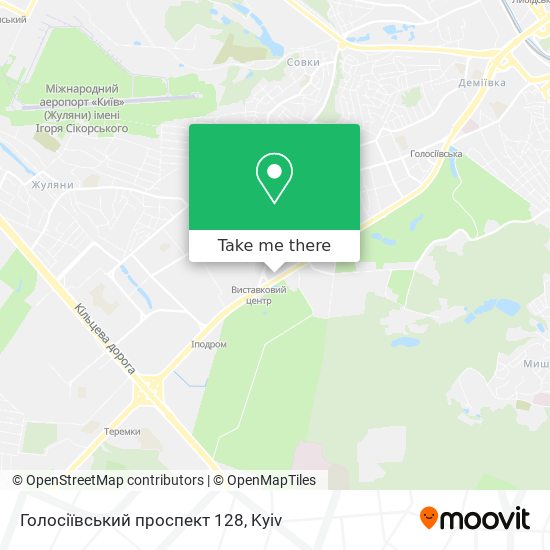 Голосіївський проспект 128 map