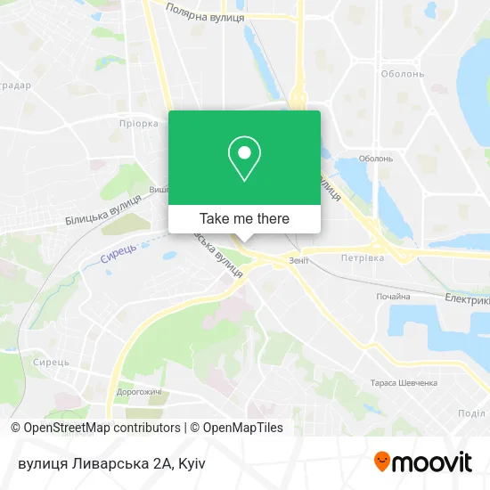 Карта вулиця Ливарська 2А