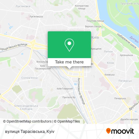 Карта вулиця Тарасівська
