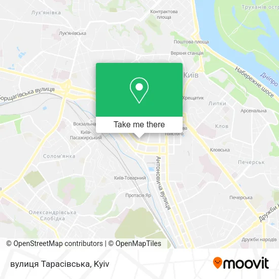 Карта вулиця Тарасівська