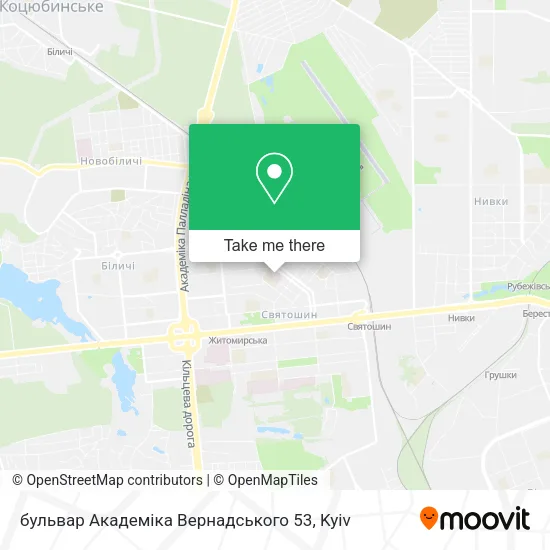 Карта бульвар Академіка Вернадського 53