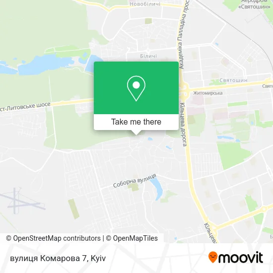 Карта вулиця Комарова 7
