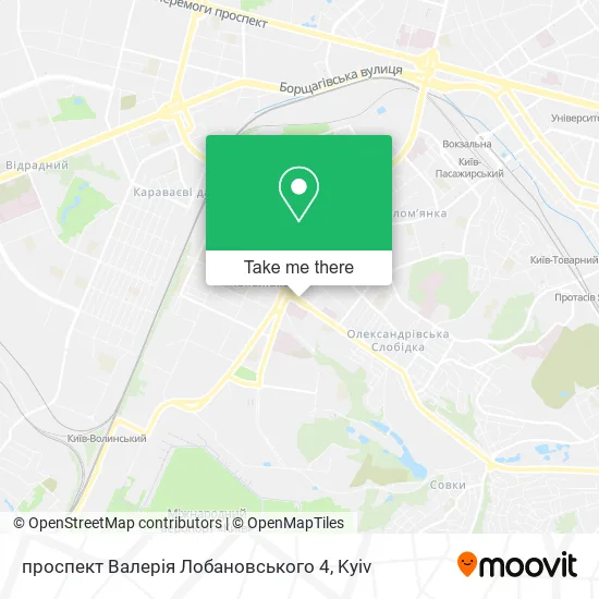 Карта проспект Валерія Лобановського 4