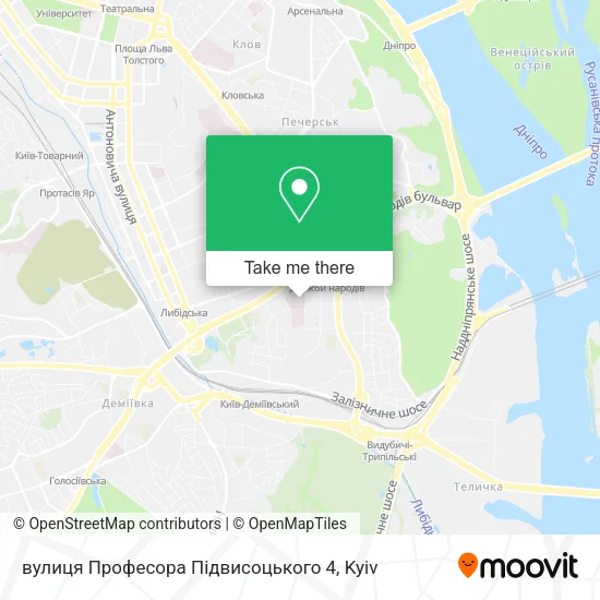 Карта вулиця Професора Підвисоцького 4