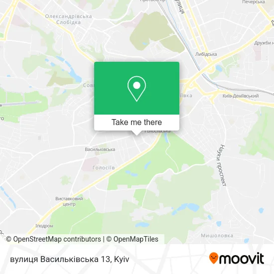 Карта вулиця Васильківська 13