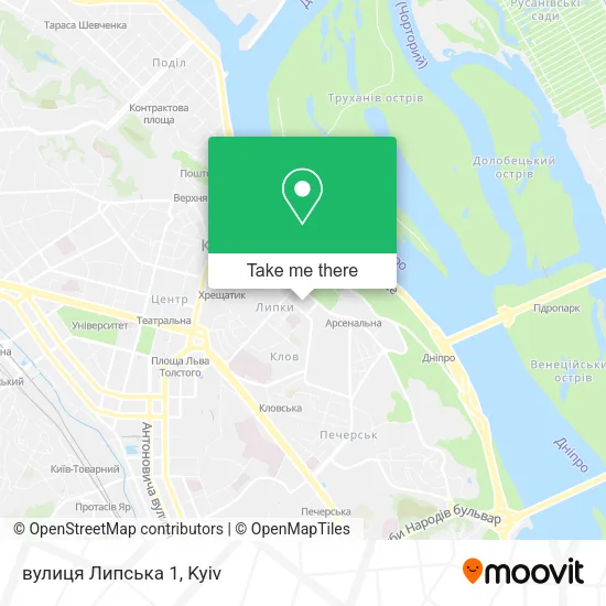 Карта вулиця Липська 1