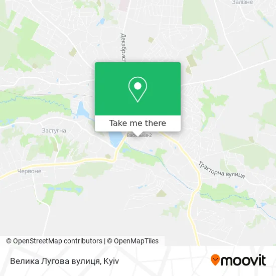 Карта Велика Лугова вулиця