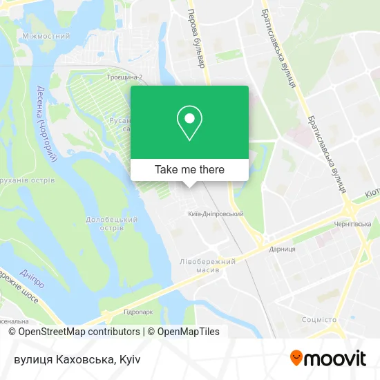 Карта вулиця Каховська