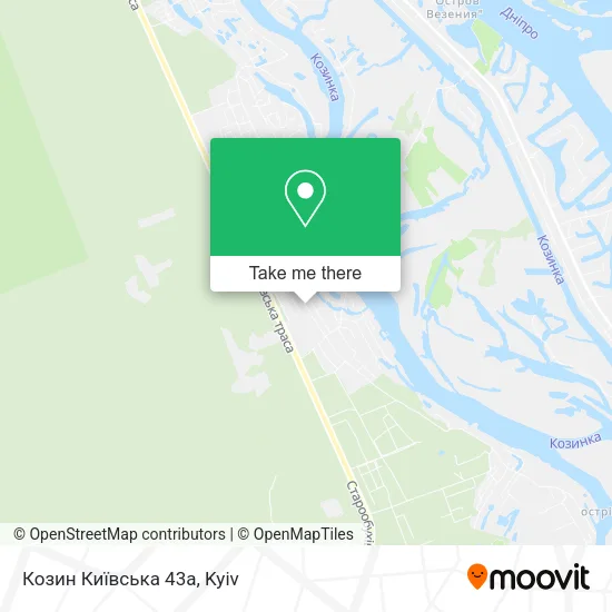 Карта Козин Київська 43а
