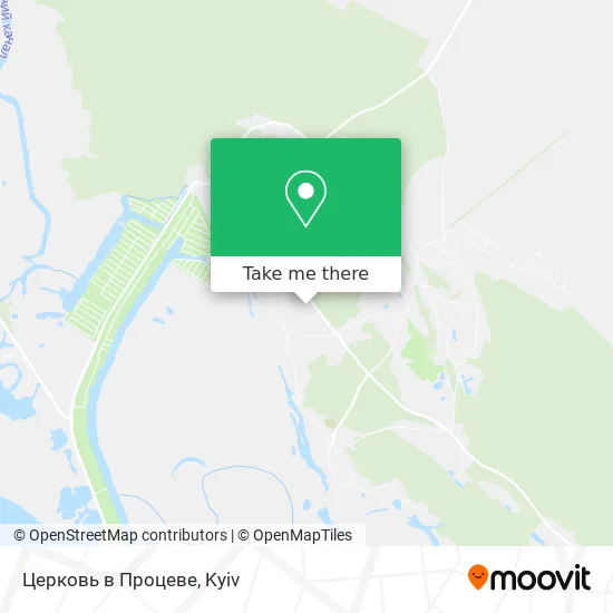 Карта Церковь в Процеве