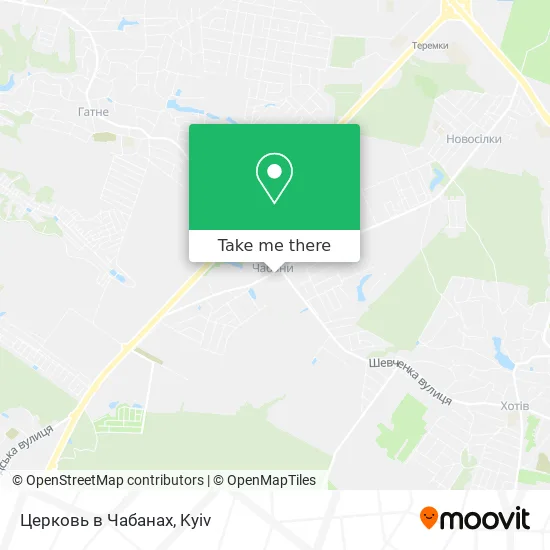 Карта Церковь в Чабанах